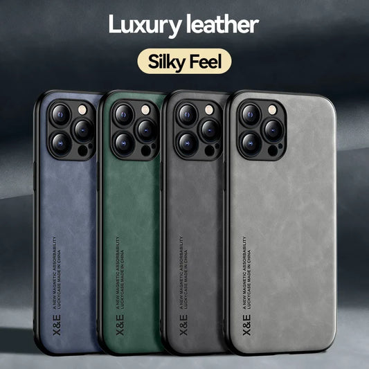 Magnetic Leather Cover | all iPhone from 16 to 11